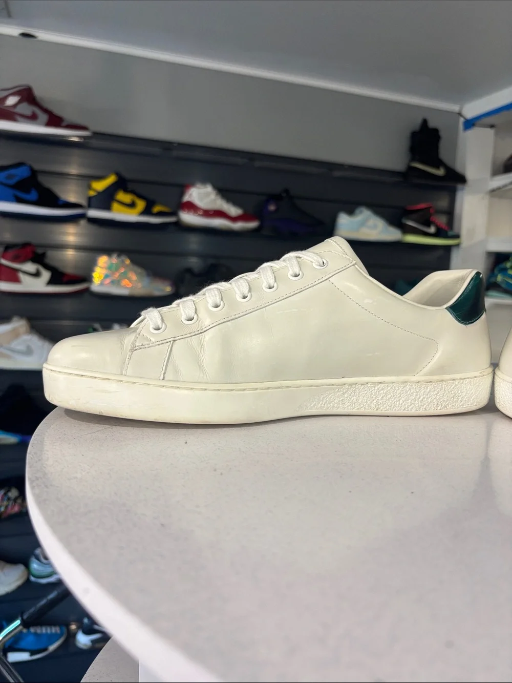 Gucci ace loved white leather mens size 10